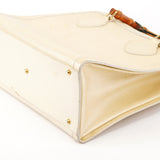 Sac cabas Diana Bamboo en cuir beige