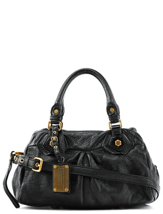 Black Leather Classic Q Baby Groovee 2-Way Bag