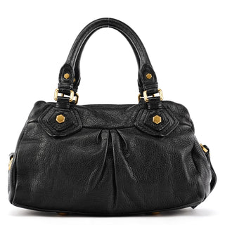 Black Leather Classic Q Baby Groovee 2-Way Bag