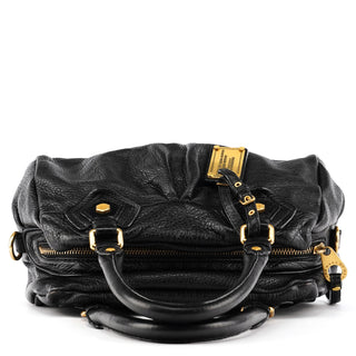 Black Leather Classic Q Baby Groovee 2-Way Bag