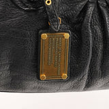 Sac deux portés Classic Q Baby Groovee en cuir noir