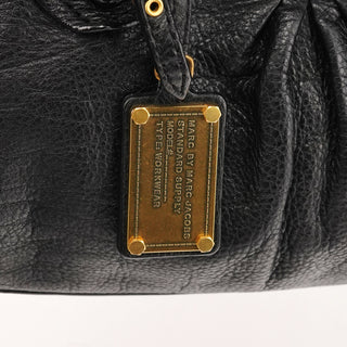 Black Leather Classic Q Baby Groovee 2-Way Bag