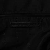 Black Leather Turnlock Hobo Shoulder Bag