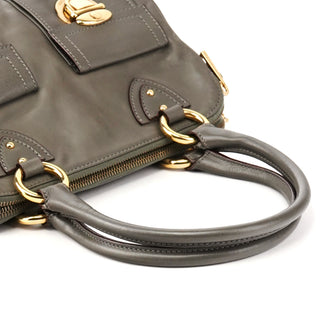 Grey Leather Blake Multi-Pocket Tote Bag