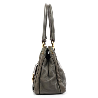 Grey Leather Blake Multi-Pocket Tote Bag