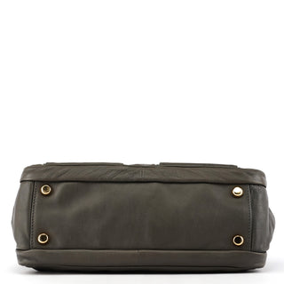 Grey Leather Blake Multi-Pocket Tote Bag