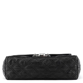 Black Quilted Leather Chain Shoulder Bag
