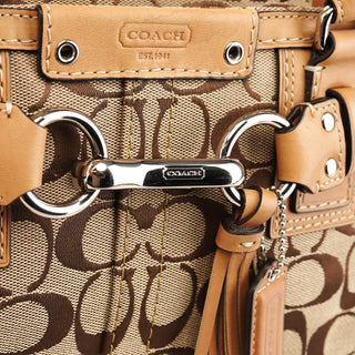F15665 Beige Signature Hamptons Tote Bag