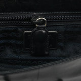1996 Navy Leather Madras Swing Crossbody Bag