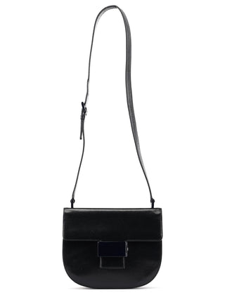 1996 Navy Leather Madras Swing Crossbody Bag