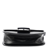 1996 Navy Leather Madras Swing Crossbody Bag