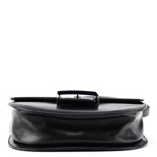 1996 Navy Leather Madras Swing Crossbody Bag