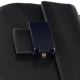 1996 Navy Leather Madras Swing Crossbody Bag