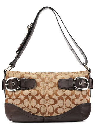 F17169 Beige Brown Signature Soho 2-Way Shoulder Bag