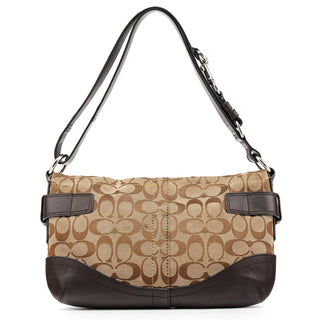 F17169 Beige Brown Signature Soho 2-Way Shoulder Bag