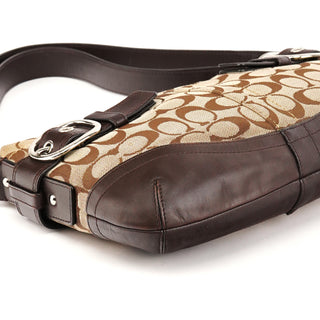 F17169 Beige Brown Signature Soho 2-Way Shoulder Bag