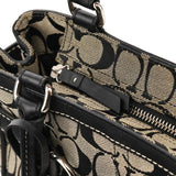 8K06 Grey Black Signature Hamptons Tote Bag