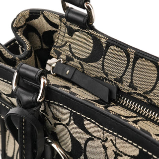 8K06 Grey Black Signature Hamptons Tote Bag