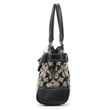 8K06 Grey Black Signature Hamptons Tote Bag