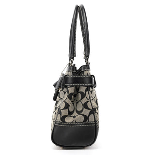 8K06 Grey Black Signature Hamptons Tote Bag