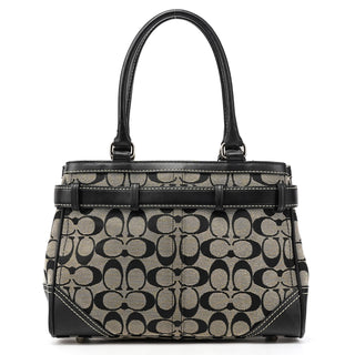 8K06 Grey Black Signature Hamptons Tote Bag