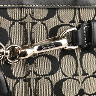 8K06 Grey Black Signature Hamptons Tote Bag