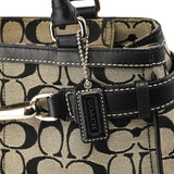 8K06 Grey Black Signature Hamptons Tote Bag