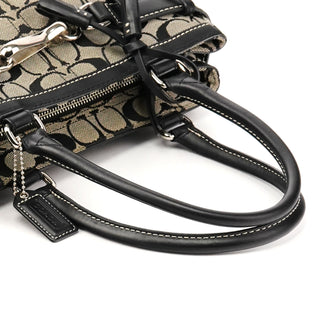 8K06 Grey Black Signature Hamptons Tote Bag