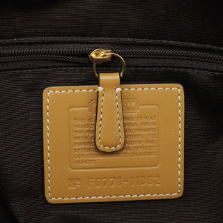 11062 Beige Tan Signature Turnlock Tote Bag