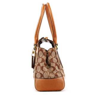 11062 Beige Tan Signature Turnlock Tote Bag