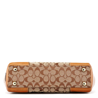 11062 Beige Tan Signature Turnlock Tote Bag