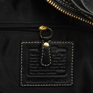 F10213 Black Pebbled Leather Hamptons Tote Bag