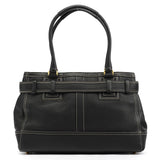 F10213 Black Pebbled Leather Hamptons Tote Bag