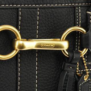 F10213 Black Pebbled Leather Hamptons Tote Bag