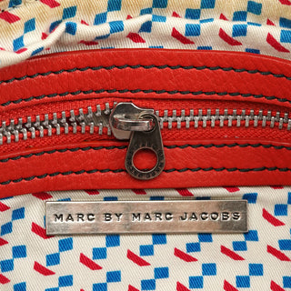 Red Leather Multi-Pocket Crossbody Bag