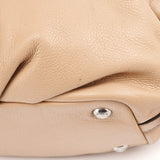 Beige Leather Classic Q 2-Way Bowling Bag