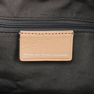 Beige Leather Classic Q 2-Way Bowling Bag