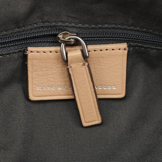 Beige Leather Classic Q 2-Way Bowling Bag