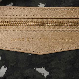Beige Leather Multi-Pocket 2-Way Bag