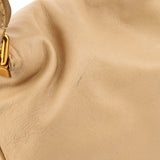 Beige Leather Multi-Pocket 2-Way Bag