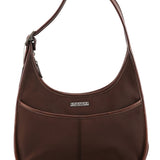 6203 Brown Nylon Ergo Shoulder Bag