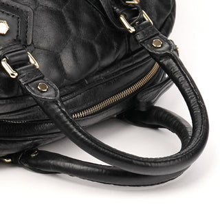 Black Quilted Leather Classic Q 2-Way Bag