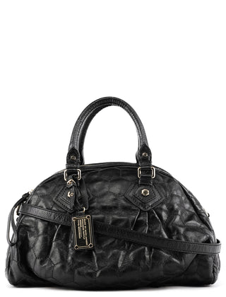 Black Quilted Leather Classic Q 2-Way Bag