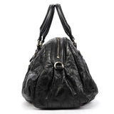 Black Quilted Leather Classic Q 2-Way Bag