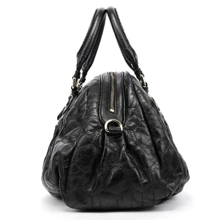 Black Quilted Leather Classic Q 2-Way Bag