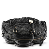 Black Quilted Leather Classic Q 2-Way Bag