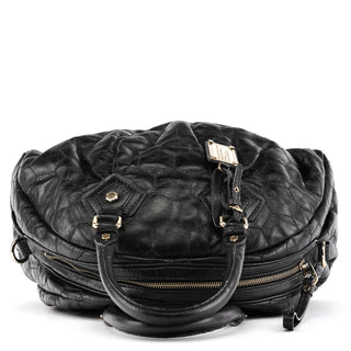 Black Quilted Leather Classic Q 2-Way Bag