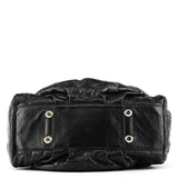 Black Quilted Leather Classic Q 2-Way Bag