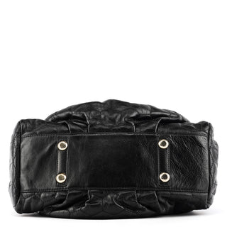 Black Quilted Leather Classic Q 2-Way Bag