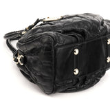 Black Quilted Leather Classic Q 2-Way Bag